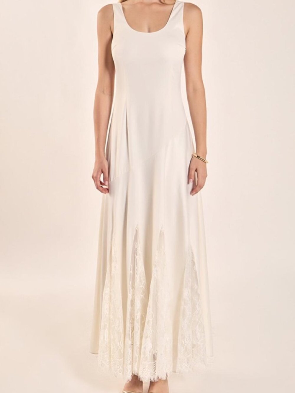 Endless Rose Lace Satin Romantic Maxi Dress, Bride, Special Event, Small, NWT